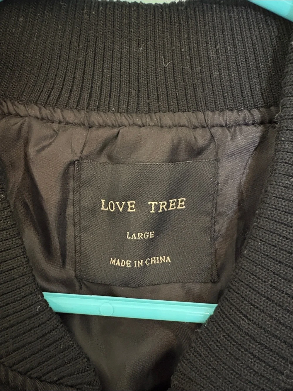Love Tree Black Quilted Kids Bomber Jacket